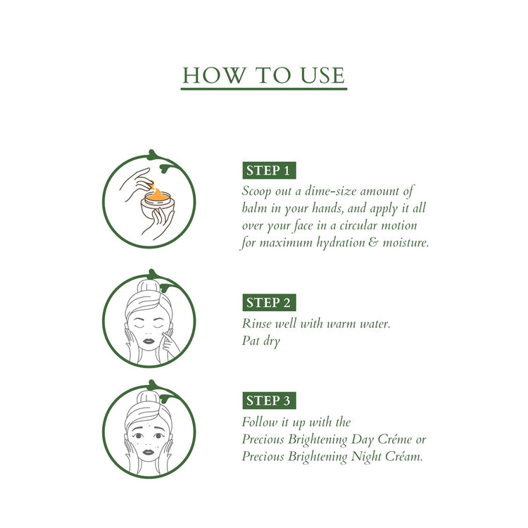 Lotus Organics+ Precious Brightening Cleansing Balm | 100% Certified Organic White Peony | Removes Impurities | All Skin Types | Sulphate & Paraben Free | 50g