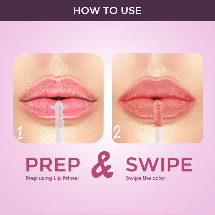 Lotus Make-Up Proedit Prep And Swipe Lip Color | With Lip Primer | Longlasting | Smudgeproof | 6g (PL06 - Stwaberry Fusion, 6)