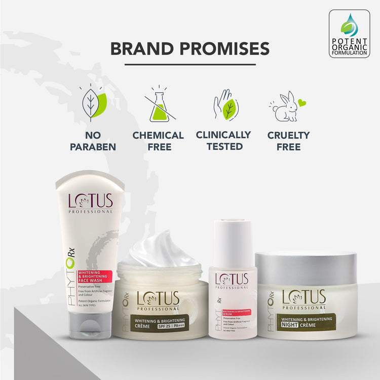 Lotus Professional Phyto Rx Whitening & Brightening Creme, SPF 25 PA+++, Natural, 50 g (SG_B00JI2ZGXC_IN)