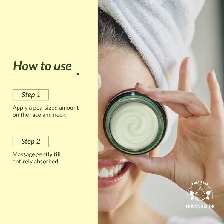 Lotus Botanicals Natural Green Tea HydraDetox Glow Boosting Day Cream SPF 20 with Niacinamide |50G