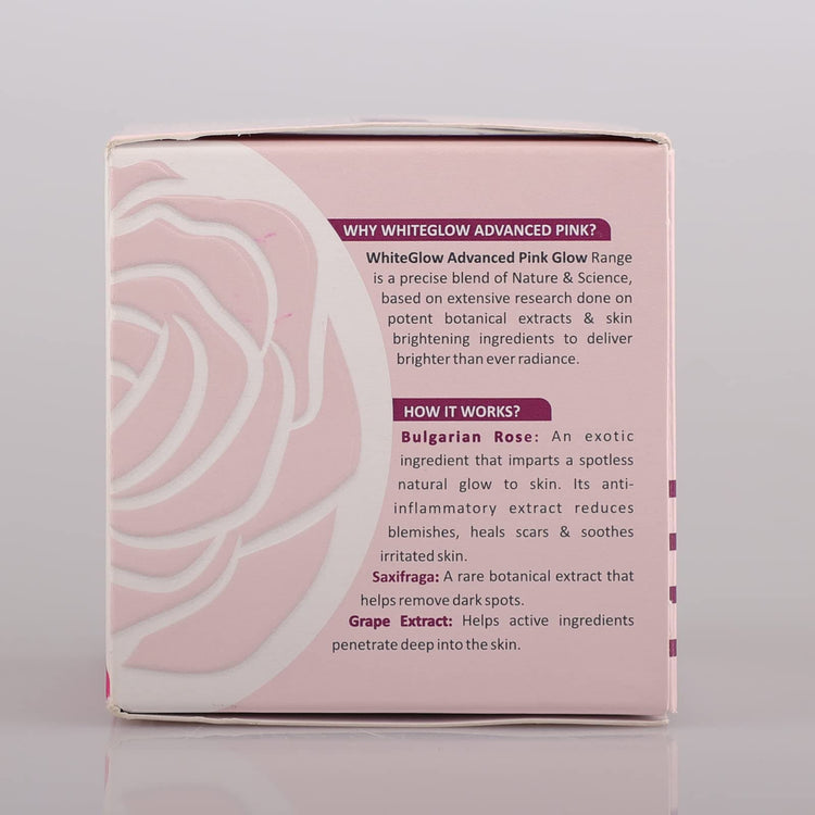 Lotus Herbals Whiteglow Advanced Pink Glow Brightening Cream | SPF 25 | PA+++ | For Dark Spots | Anti-Pollution | For All Skin Types | Preservative Free | 50g