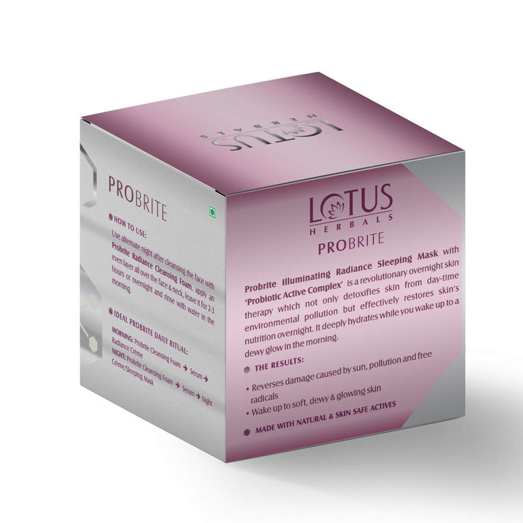 Lotus Herbals Probrite Illuminating Radiance Sleeping Mask, 50 g