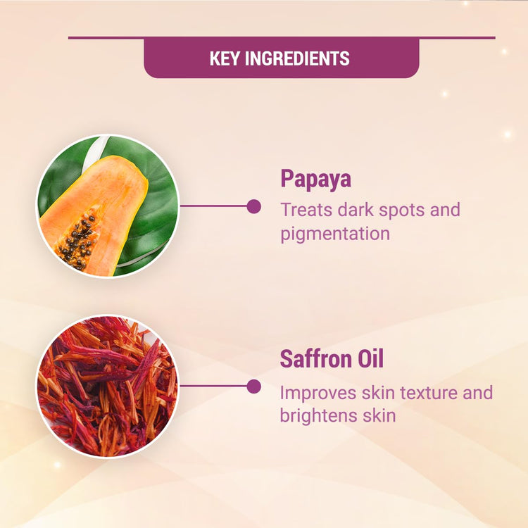 Lotus Herbals PapayaGlow 6 easy steps 4 in 1 Facial kit | Reduces pigmentation | Instant Glow | All skin types | 268g