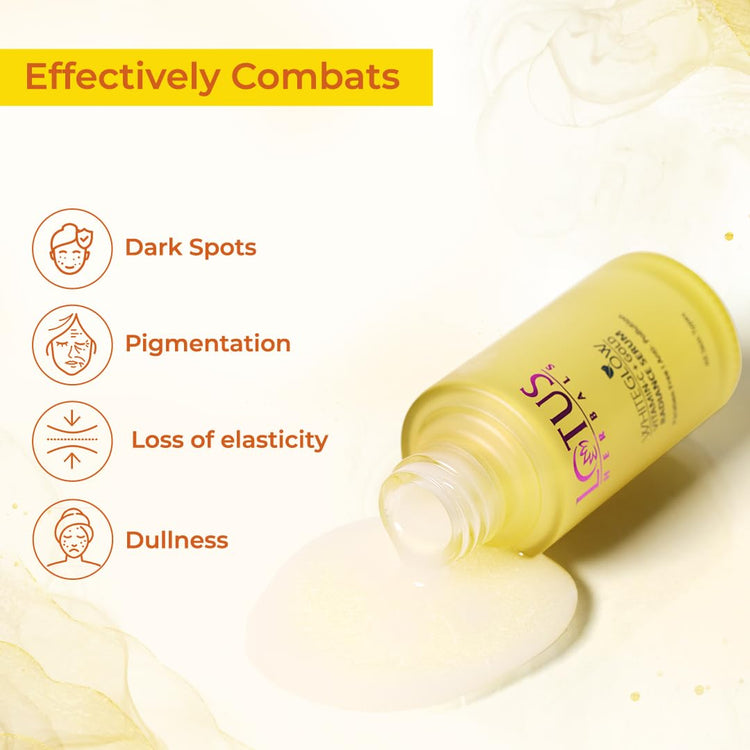 Lotus Herbals WhiteGlow Vitamin C and Gold Radiance Face Serum | For Dull & Dry Skin | Brightening & Hydrating | 30ml(Pack of 2)