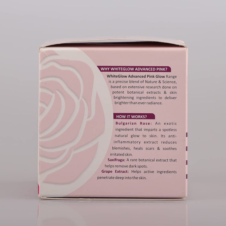 Lotus Herbals Whiteglow Advanced Pink Glow Night Cream | Intense Hydration | Preservative Free | For All Skin Types | 50g