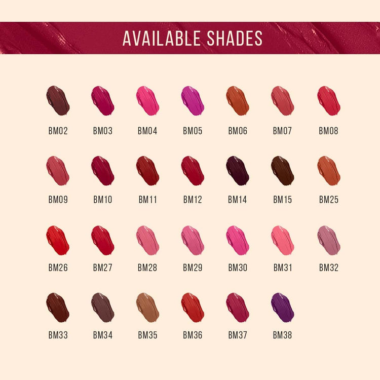 Lotus Makeup Ecostay Butter Matte Lip Colour, Rouge Belle, 4.2g