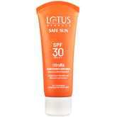 Lotus Herbals SafeSun UltraRx Glow Essence Sunscreen SPF 30 and PA+++ For UV/Blue Filters Broad Spectrum Protection, Niacinamide & Vitamin E, Dewy Finish, Dermatologically Tested, For Oily, Combination, Acne Prone & Normal Skin, For Women and Men, 50g