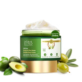 Lotus Botanicals 100% Pure Avocado & Olive Butter HydraMelt Body Cream | Deeply Moisturizes Dry Skin Smooth & Nourished Skin | Repairs Damaged Skin | No Toxic Chemicals | No Sulphates | No Silicones | No Parabens | Suitable for All Skin Types | 200g