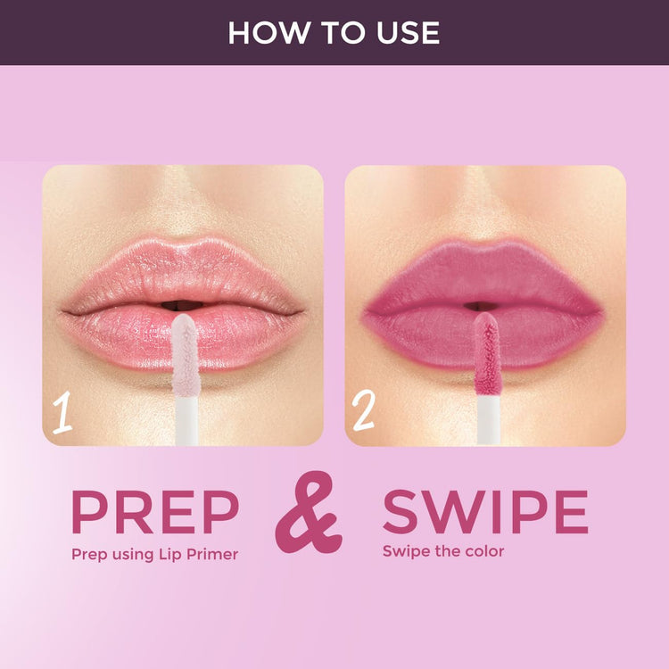 Lotus Make-Up Proedit Prep And Swipe Lip Color | With Lip Primer | Longlasting | Smudgeproof | 6g (PL08 - Pink Velvet, 6)