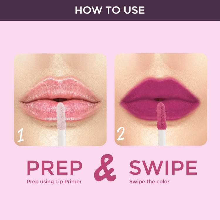 LOTUS MAKE-UP Proedit Prep And Swipe Lip Color | With Lip Primer | Longlasting | Smudgeproof | 6g (PL10 - Rustic Blueberry, 6) ,Matte Finish