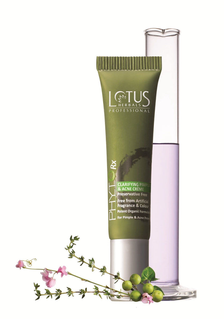 Lotus Professional PhytoRx Clarifying Pimples & Acne Removal Cream | Fast Acne Treatment & Tea Tree Oil Treatment | Acne & Blemish Reduction Cream | Anti-Inflammatory & Spot Corrector | Oil-Free & Paraben-Free, 15gm