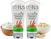 Lotus Herbals White Glow Oatmeal & Yogurt Skin Whitening Scrub (100g) - Pack of 2