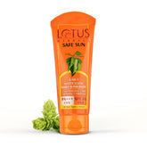 Lotus Herbals Safe Sun 3-In-1 Matte Look Daily Sunblock Sunscreen SPF 40 | Matte Finish | Non-greasy | Suitable For All Skin Types | 100g