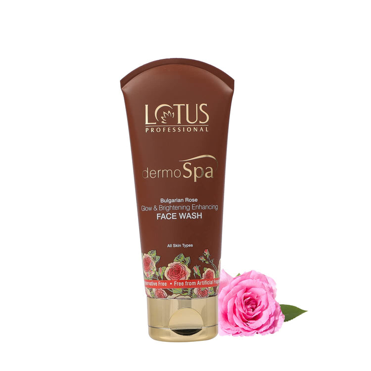 Lotus Professional DermoSpa Bulgarian Rose Glow & Brightening Enhancing Face Wash | Bulgarian Rose | Preservatives free | 80g