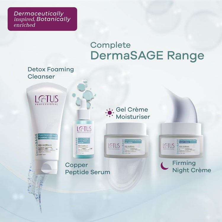 Lotus Professional DermaSAGE Copper Peptide Barrier Repair Serum 24-hour Lock-in Moisture for Skin Regeneration and Collagen Production | All Skin Types | 28ml