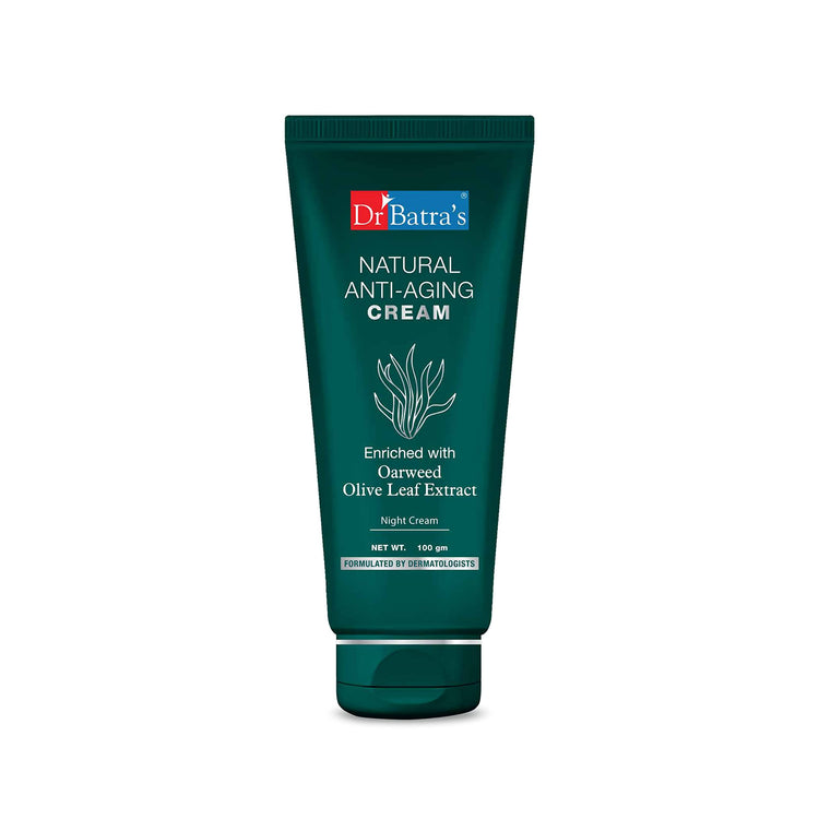Dr Batra's Natural Anti Ageing Cream For Men & Women, Enriched with Oarweed, Stem Cell Protection, Erases Wrinkles, Suitable for all adults (100g)