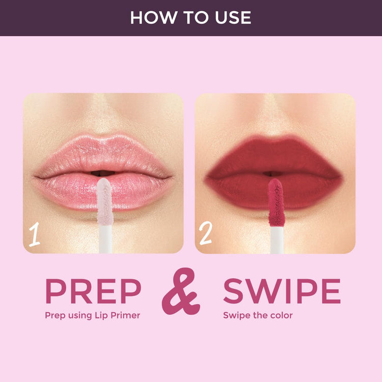 Lotus Make-Up Proedit Prep And Swipe Lip Color | With Lip Primer | Longlasting | Smudgeproof | 6g (PL13 - Red Velvet, 6)
