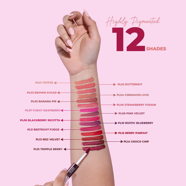 LOTUS MAKE-UP Proedit Prep And Swipe Lip Color | With Lip Primer | Longlasting | Smudgeproof | 6g (PL10 - Rustic Blueberry, 6) ,Matte Finish