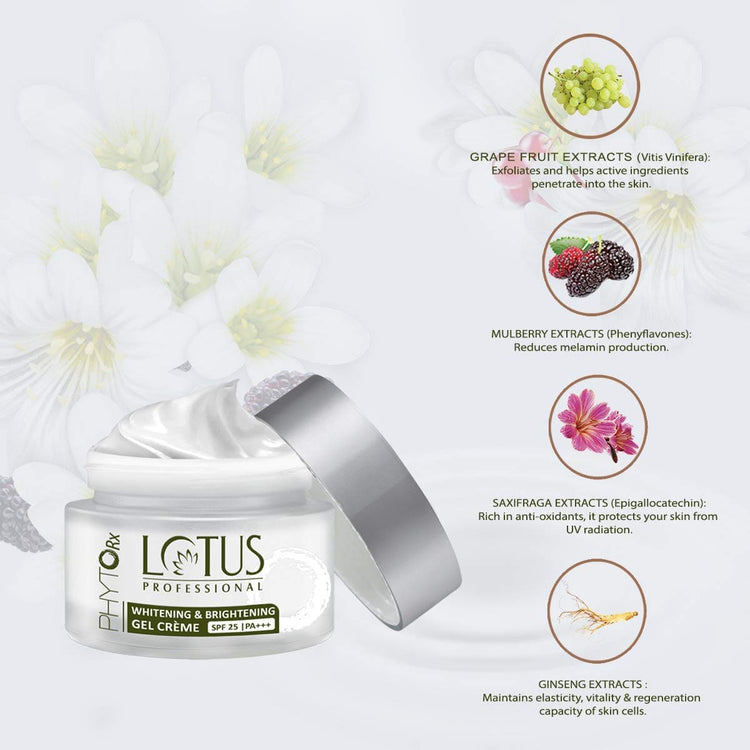 Lotus Professional Phytorx Whitening & Brightening Gel Creme, 50 g