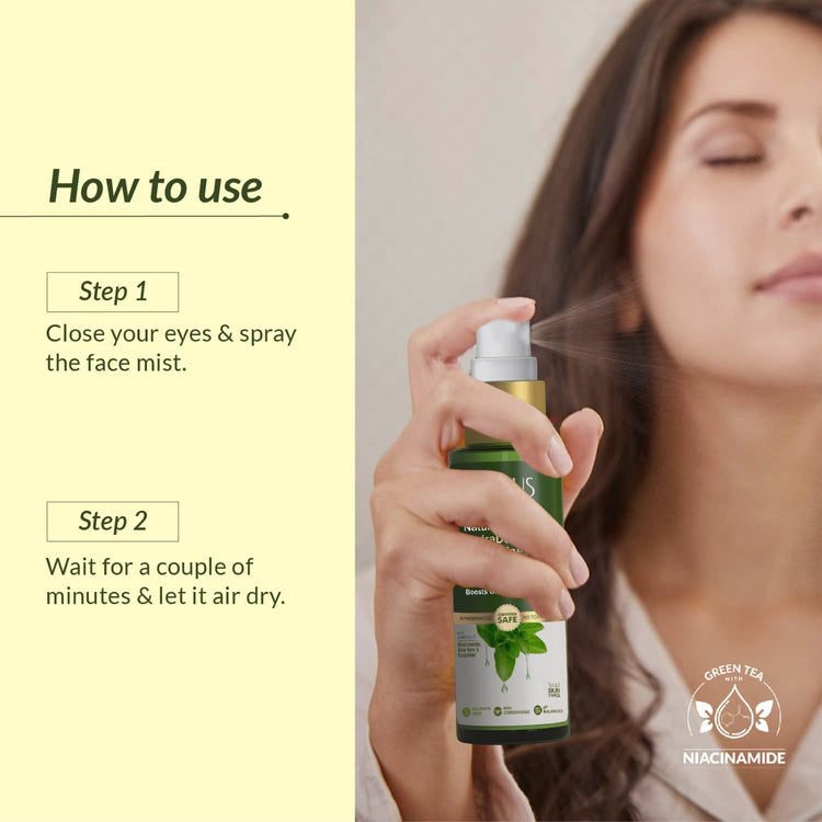 Lotus Botanicals Natural Green Tea HydraDetox Refreshing Face Mist | Rejuvenates & Refreshes Skin | Boosts Glow | Tightens Pores | Reduces Skin Inflammation | Prevents Acne and Pimples | Preservative Free | For All Skin Types | 30g