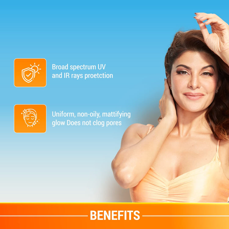 Lotus Herbals Safe Sun Dry-Touch Whitening Sunblock | Matte Texture | SPF 40 | PA+++ | Preservative Free | 50g