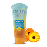 Lotus Herbals Safe Sun Sports Daily-Defence Sunblock for All Skin Types| SPF 50 | PA+++ | Preservative Free | Anti-Pollution | 40g