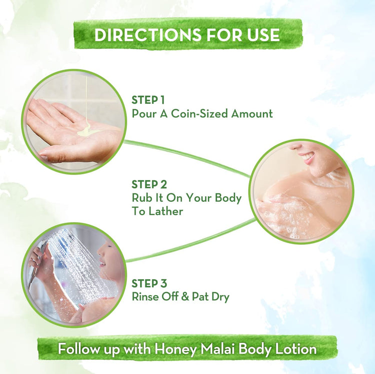 Mamaearth Honey Malai Body Wash with Honey & Malai for Nourishing Glow - 300 ml