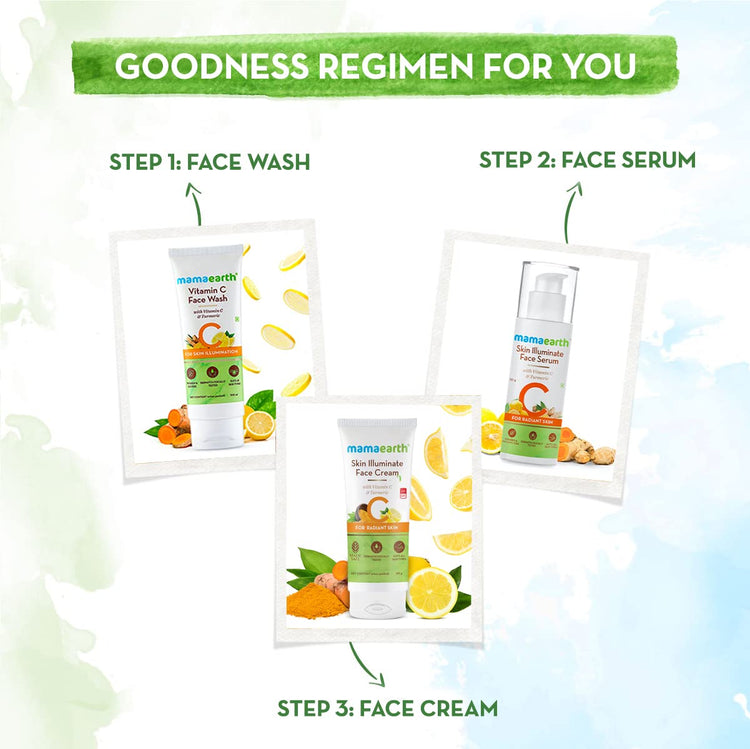 Mamaearth Skin Illuminate Face Cream, For Skin Brightening, With Vitamin C And Turmeric For Radiant Skin 80 G