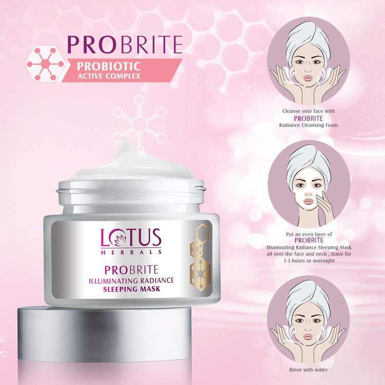 Lotus Herbals Probrite Illuminating Radiance Sleeping Mask, 50 g