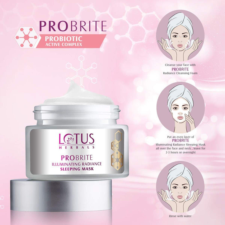 Lotus Herbals Probrite Illuminating Radiance Sleeping Mask, 50 g