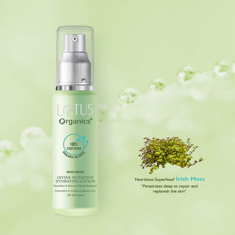 Lotus Organics+ Divine Nutritive Hydrating Lotion | For Dry Skin | SPF 20 | 50g