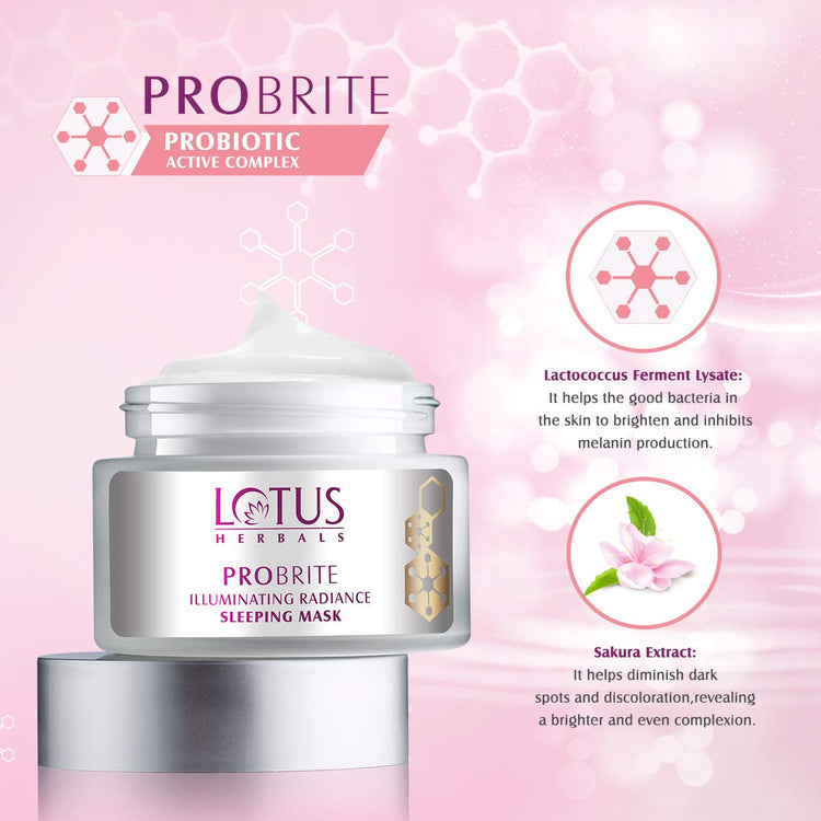 Lotus Herbals Probrite Illuminating Radiance Sleeping Mask, 50 g