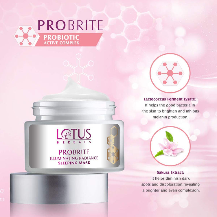 Lotus Herbals Probrite Illuminating Radiance Sleeping Mask, 50 g
