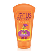 Lotus Herbals Lotus Safe Sun Kids Sunblock Cream SPF 25, Sensitive Skin Formula, Sweat & Waterproof Sunscreen, 50g