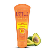 Lotus Herbals Sunscreen SPF 70 PA++ | Tinted | Instant Glow | Non greasy | Sweat & waterproof | All Skin Types | 60g