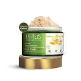 Lotus Botanicals Multani Mitti, Turmeric & Orange Peel Skin Tightening & Brightening Face Pack | Detans Skin | Tightens Skin, Fades Dark Spots | Non Comedogenic | Suitable for All Skin Types | 120g