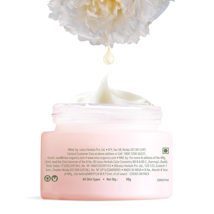 Lotus Organics+ Precious Brightening Cream | For Dark Spots, Blemishes & Pigmentation | SPF 20 Moisturiser | 30g
