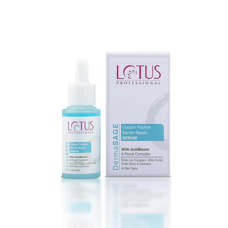 Lotus Professional DermaSAGE Copper Peptide Barrier Repair Serum 24-hour Lock-in Moisture for Skin Regeneration and Collagen Production | All Skin Types | 28ml