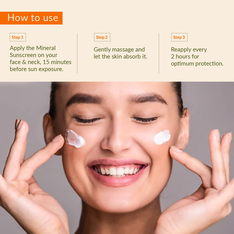Lotus Botanicals Carrot & Niacinamide Glow and De-Tan Mineral Sunscreen | SPF 50+ | PA++++| Skin Brightening | Natural Ingredients | Blue Light Protection | All Skin Types | 50g