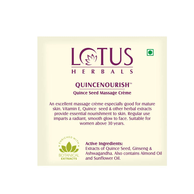 Lotus Herbals Quincenourish Quince Seed Nourishment Massage Cream, 50g