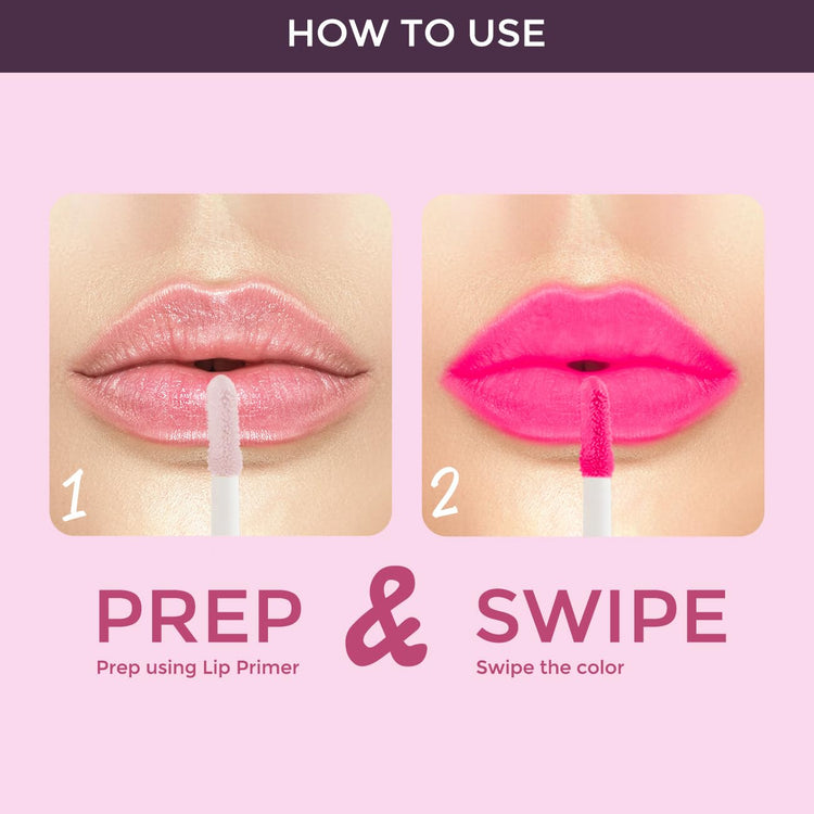 Lotus Make-Up Proedit Prep And Swipe Lip Color | With Lip Primer | Longlasting | Smudgeproof | 6g (PL07 - Fudgy Raspberry, 6)