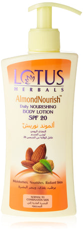 Lotus Herbals Almondnourish Daily Nourishing Body Lotion | Moisturises and Nourishes Skin | SPF 20 | For Normal/Combination Skin | 250g