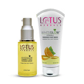 Lotus Herbals WhiteGlow Vitamin C and Gold Radiance Face Wash(100g) and Face Serum(30ml) | 130g