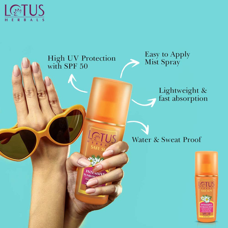 Lotus Herbals Sunscreen SPF 50 PA+++ - 0.220 Pounds Spray