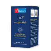 Dr Batra's Pro+ Instant Hair Natural Keratin Hair Building fibre (Internationally Approved) - Black, Hair fiber for thin & Fine hair, Suitable for Men and Women