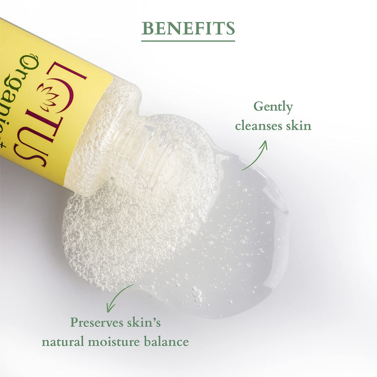 Lotus Organics+ Youth Glow Soothing Cleanser | Refreshes & Rehydrates Skin | For All Skin Types | 100g, Yellow
