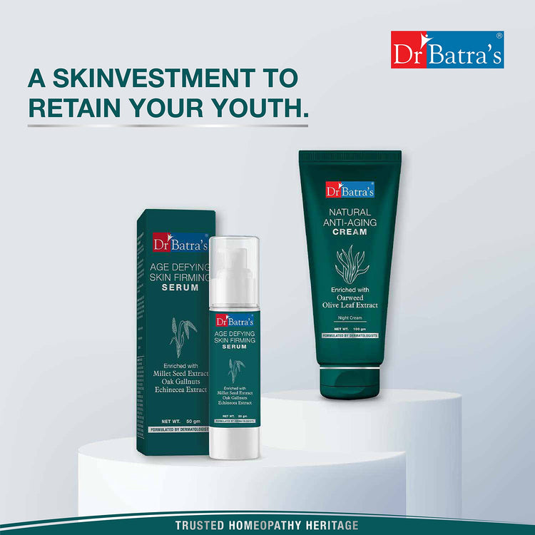 Dr Batra's Natural Anti Ageing Cream For Men & Women, Enriched with Oarweed, Stem Cell Protection, Erases Wrinkles, Suitable for all adults (100g)