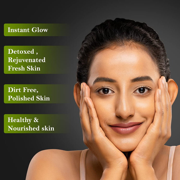 Lotus Herbals WhiteGlow Activated Charcoal Brightening 4 in 1 Facial Kit | Tea Tree | Oil Control & Anti Pollution | Salon Grade | All Skin Types | 188g