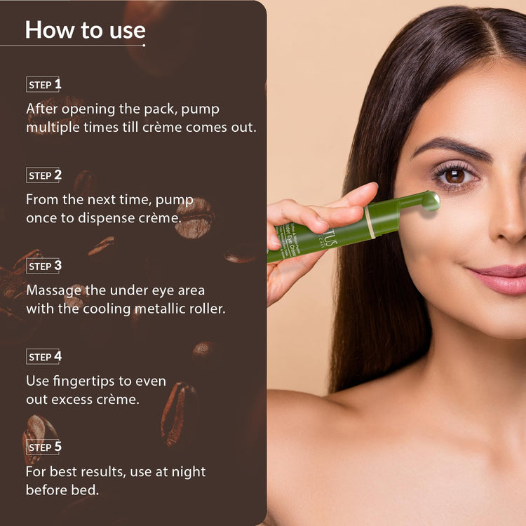 LOTUS BOTANICALS Coffee And Multi-Peptide Under Eye Crème With Vitamin E 15Ml, Liquid