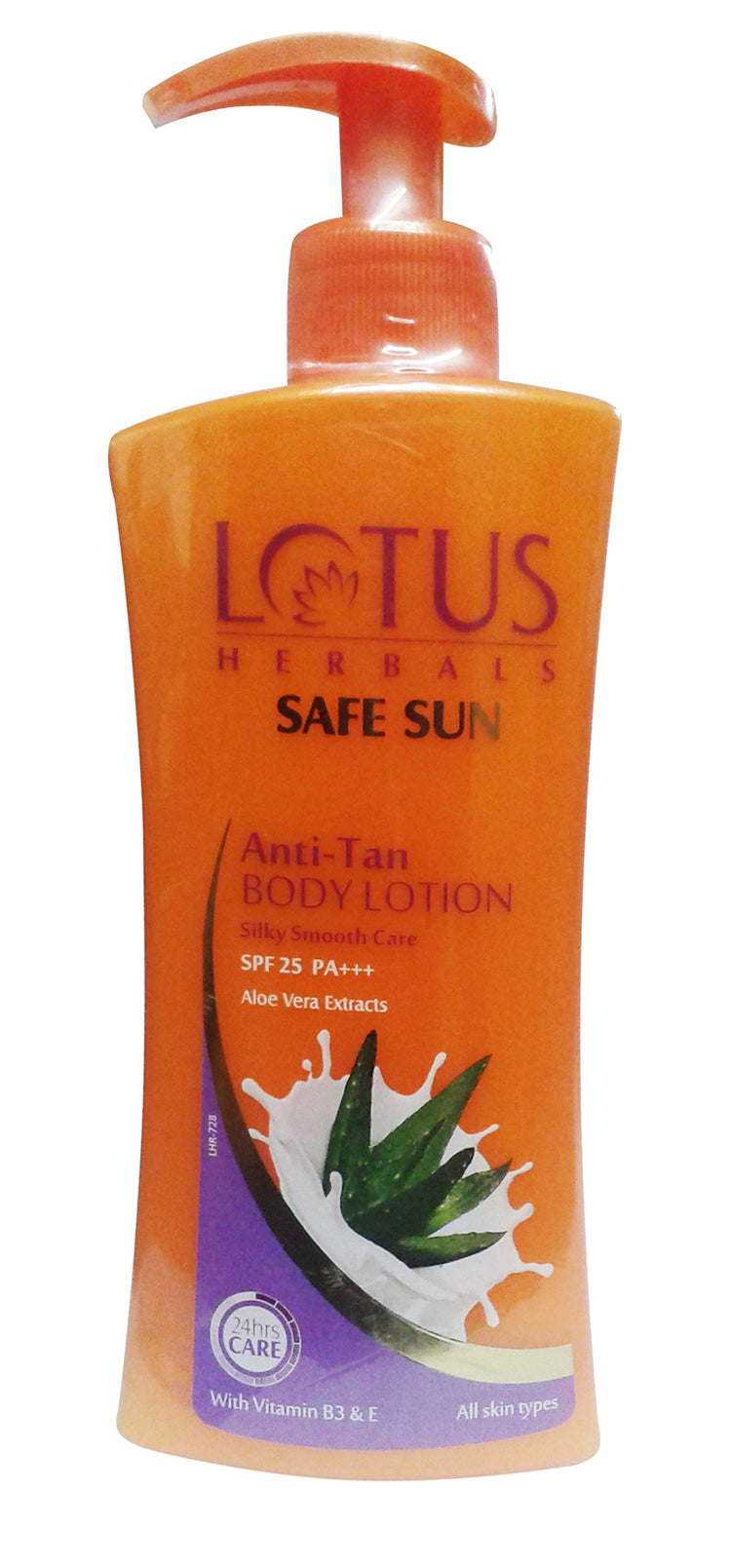 Lotus Herbals Safe Sun Anti Tan Body Lotion SPF 25 PA+++| with Aloe extracts| Suitable for all skin types| Moisturising, broad spectrum protection| 250ml